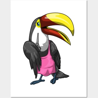 Toucan Hairdresser Scissors Posters and Art